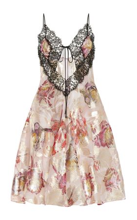 Lace-Trimmed Silk Satin Mini Dress By Rodarte | Moda Operandi