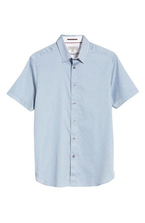 Ted Baker London Norjas Slim Fit Short Sleeve Button-Up Shirt | Nordstrom