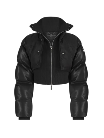black puffer coat winter wear