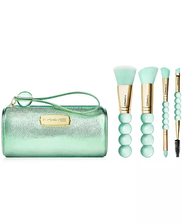 Aquamarine makeup brushes & bag