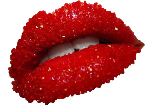 Red Rhinestone Lips