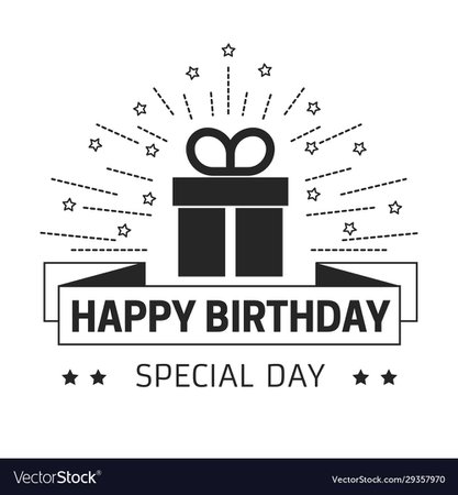 Happy birthday and special day greeting card Vector Image