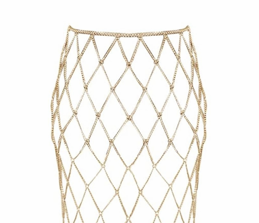 Gold Chain Net Skirt