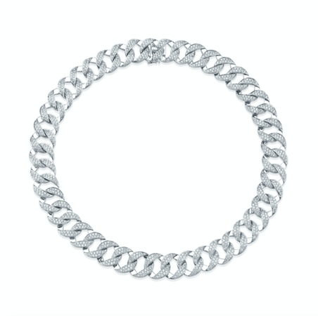 All-diamond chain link choker - Anita Ko