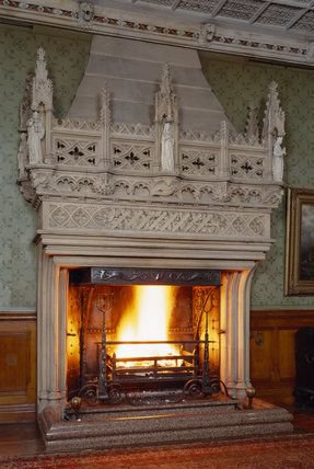 Victorian gothic fireplace