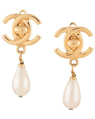 Chanel Vintage Chanel Vintage CHANEL CC Earrings - Gold from Farfetch:Linkshare:Affil