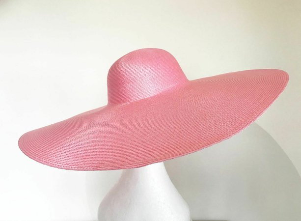 Pink Super Wide Brim Hat