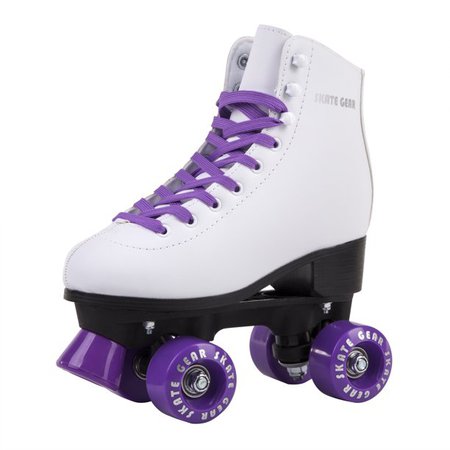 Cal 7 Roller Skates for Indoor & Outdoor Skating, Faux Leather Boot with Quad Design, Adults & Kids (Purple, Youth 5/Women's 6) - Walmart.com - Walmart.com