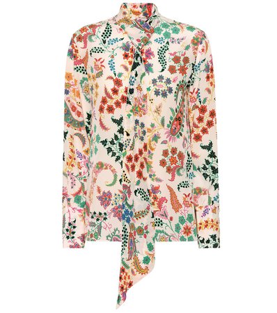 Etro - Printed silk blouse | Mytheresa