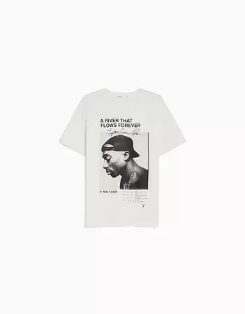 Tupac print short sleeve T-shirt - New - Woman | Bershka