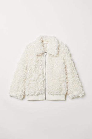 Faux Fur Jacket - White