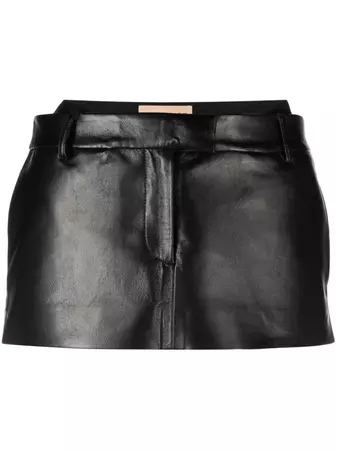 Aya Muse smooth-grain faux-leather Mini Skirt - Farfetch