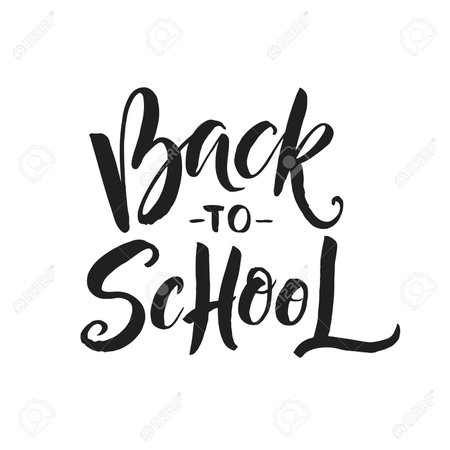 Hand Drawn Word. Brush Pen Lettering With Phrase "Back To School". Stock Photo, Picture And Royalty Free Image. Image 82278124.