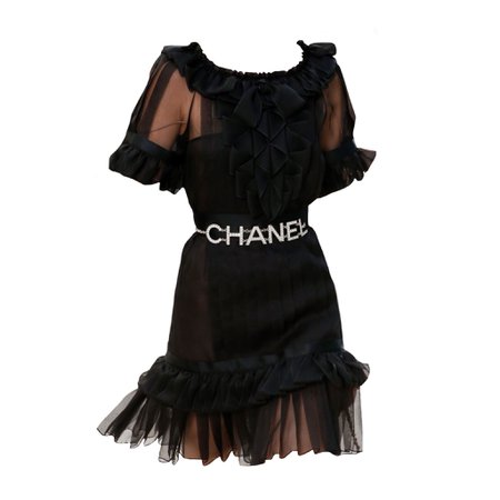 chanel black dress