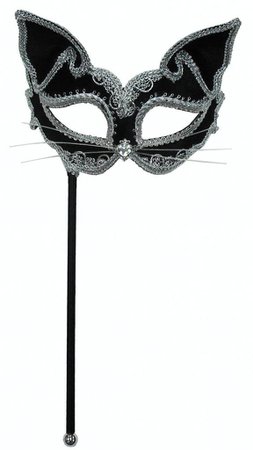 Black Cat Stick Mask