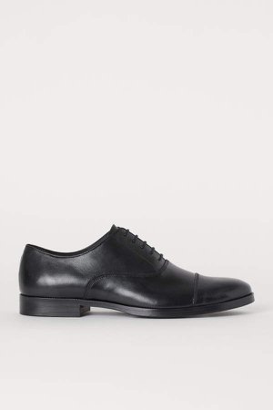 Leather Oxford Shoes - Black