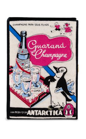 X Amalia Spinardi Guarana Champagne Book Clutch By Olympia Le-Tan | Moda Operandi