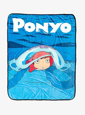 Studio Ghibli Ponyo Underwater Throw Blanket
