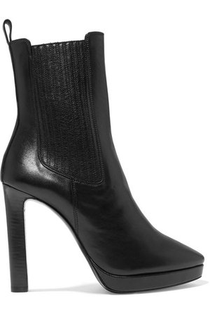 Saint Laurent | Hall leather platform ankle boots | NET-A-PORTER.COM