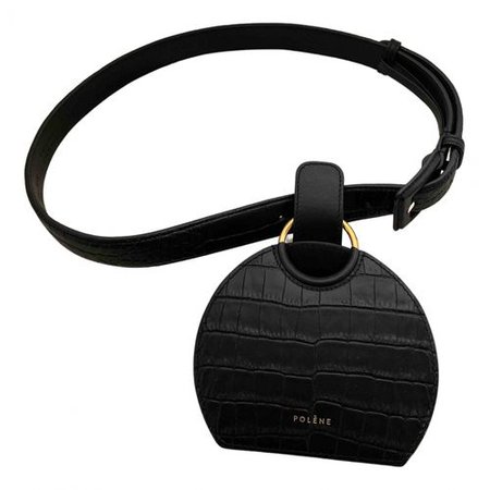 Leather handbag Polene Black in Leather - 15724120