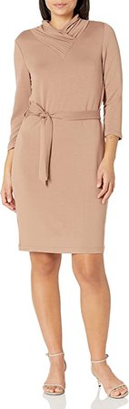 Calvin Klein Women's Sleeveless Fitted Cocktail Sheath Dress, Cafe OLE, S at Amazon Women’s Clothing store