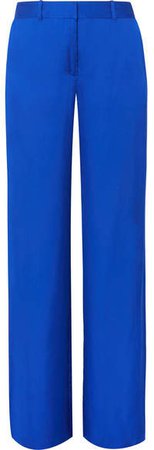 Arwen Satin Wide-leg Pants - Blue