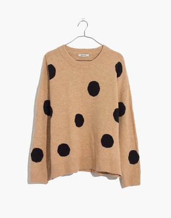 Dot Graystone Pullover Sweater in Coziest Yarn camel