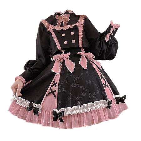 pink black lolita dress