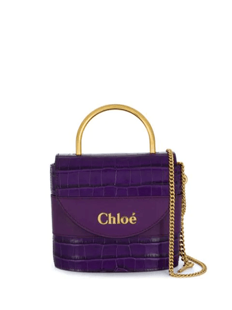 Chloé Logo Plaque Mini Bag In Purple | ModeSens