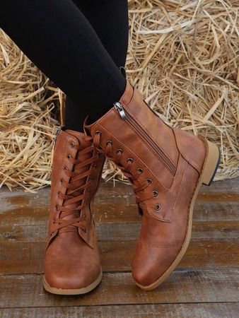 Women's Fashionable Outdoor Spring/autumn Boots | SHEIN