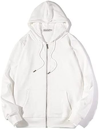 Amazon.com: ZHANGQI Sweater Women's Cardigan Hoodie, Thin top Zipper Hoodie, Pure Cotton Casual Loose Coat s-XL Size (Color : White, Size : M) : Clothing, Shoes & Jewelry