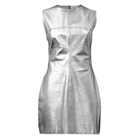 1966 Paco Rabanne metallic leather mini dress, Circa 1966 For Sale at 1stDibs