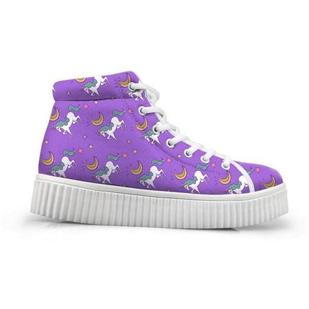 Unicorn Wedge High Top Sneakers Shoes Canvas Converse | Kawaii Babe