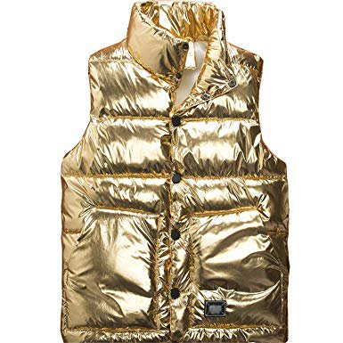 Gold Puffy Vest 1