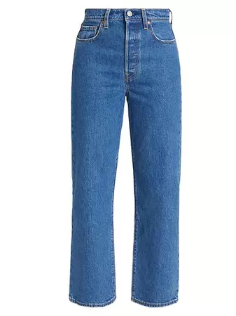 uploaded by mt - Levi's Ribcage High-Rise Straight-Leg Jeans