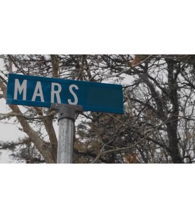 Mars street sign
