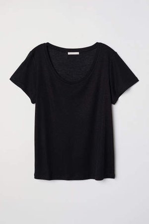 Lyocell T-shirt - Black
