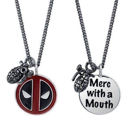 MARVEL'S DEADPOOL Merc With A Mouth Necklace – RockLove Jewelry