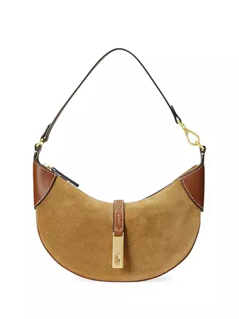 Shop Polo Ralph Lauren Mini Suede & Leather Shoulder Bag | Saks Fifth Avenue
