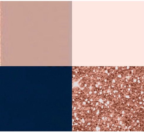 navy and rose gold color palette