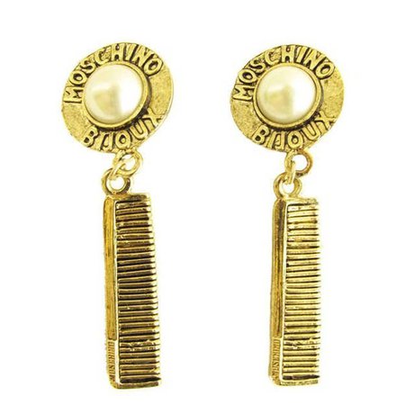 Moschino gold earring 2