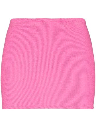 Hunza G crinkled-effect Mini Skirt - Farfetch