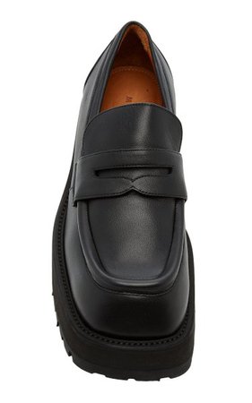 Moccassin Leather Platform Loafers By Marni | Moda Operandi