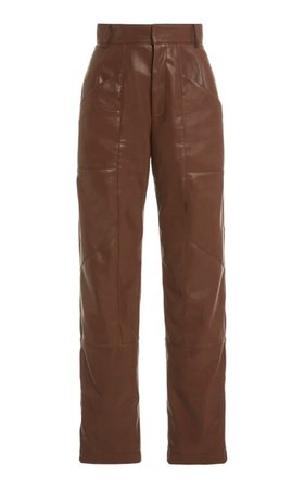 Katie Straight Leg Faux Leather Pants by Ronny Kobo