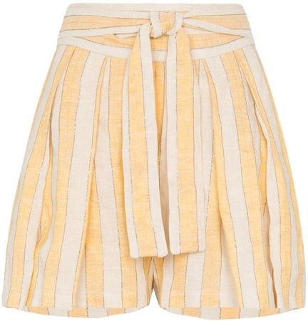 Three Graces Jola stripe tie-waist shorts