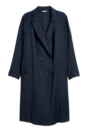 H&M+ Double-breasted Coat - Dark blue - Ladies | H&M US