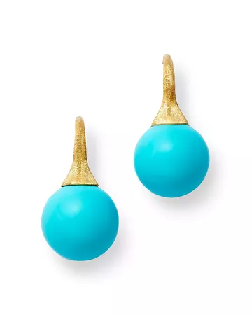Marco Bicego 18K Yellow Gold Turquoise Drop Earrings | Bloomingdale's
