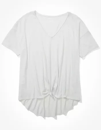 AE Knot Front V-Neck T-Shirt