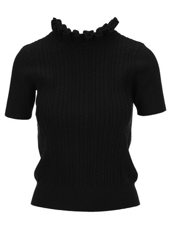 See By Chloe Ruffle-neck Knit Top
