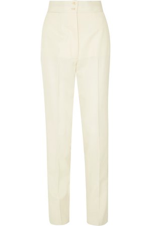 Giuliva Heritage Collection | Dorothea silk-trimmed wool tapered pants | NET-A-PORTER.COM